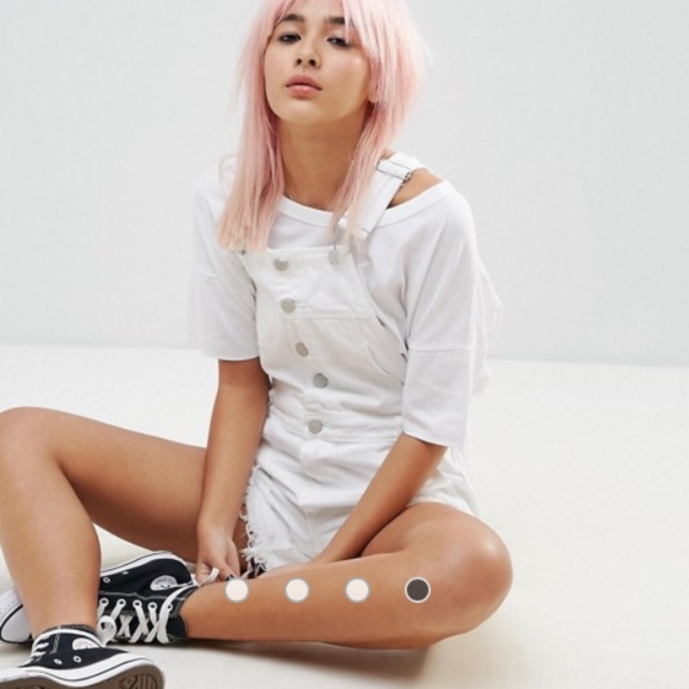 ASOS BLANKNYC Overalls White Short